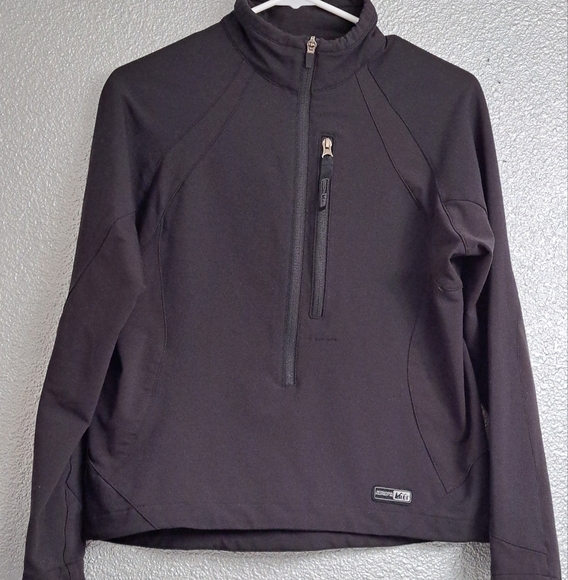 Rei Black 1/2 Zip Pullover   Jacket  Size S - Picture 1 of 5